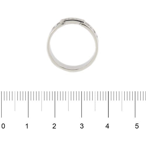 Bague 53 Tiffany & Co Atlas - Bague alliance en or blanc 18 ct et diamants 58 Facettes 30977