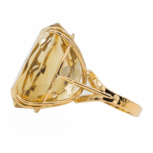 Bague 53 Bague en or jaune 18 carats sertie d’une citrine ovale 58 Facettes 3105051CN