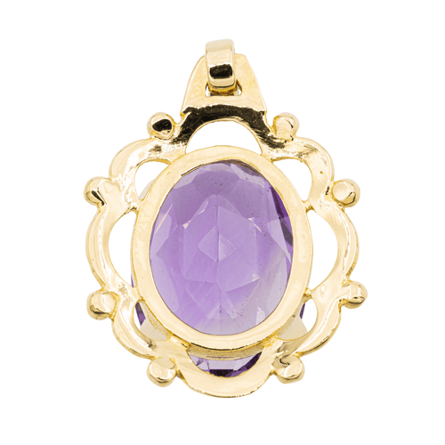 Pendentif Pendentif en or jaune 18 carats avec améthyste 58 Facettes 3105058CN