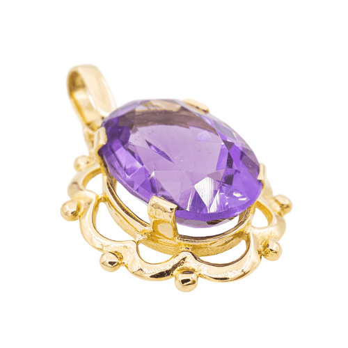 Pendentif Pendentif en or jaune 18 carats avec améthyste 58 Facettes 3105058CN