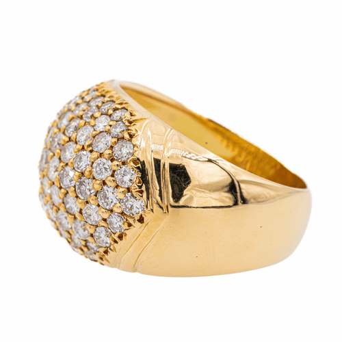 Bague 56 Bague jonc en or jaune 18 carats pavée de diamants 58 Facettes 3106204CN