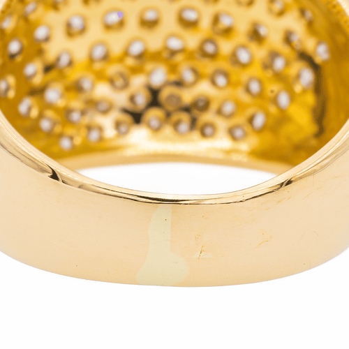 Bague 56 Bague jonc en or jaune 18 carats pavée de diamants 58 Facettes 3106204CN