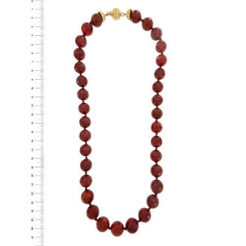 Collier Collier - Cornioline et fermoir en or jaune 18 ct 58 Facettes 31069