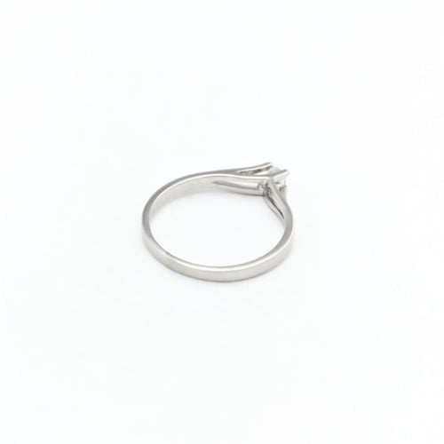 Bague 54 Solitaire - Bague en or blanc 18 carats et diamant 58 Facettes 31070
