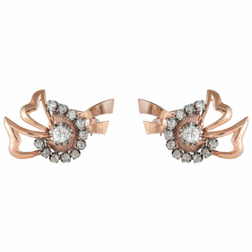 Boucles d'oreilles Boucles d'oreilles Nœud Diamants, Années 50 58 Facettes DV0032-50