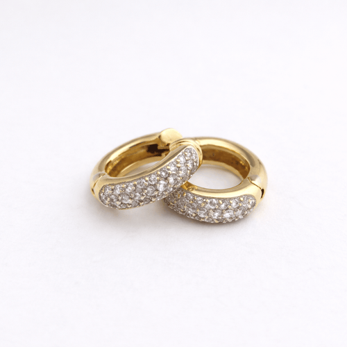 Boucles d'oreilles Boucles d'oreilles en or jaune 18 carats et diamants 58 Facettes 31136