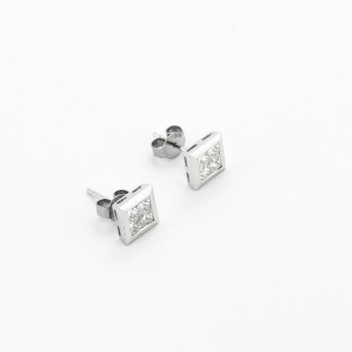 Boucles d'oreilles Boucles d'Oreilles Or Gris et Diamants 58 Facettes DV0433-1