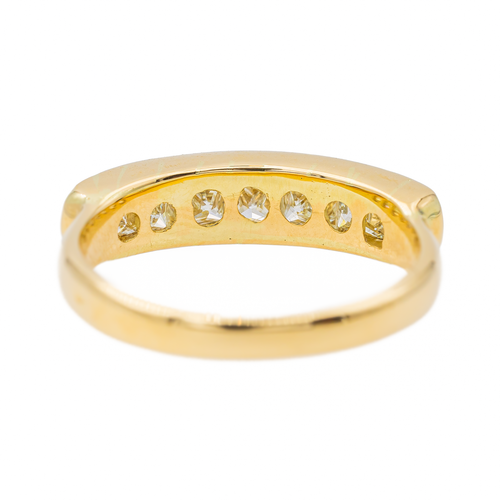 Bague 52 Bague demi-alliance en or jaune 18 carats et diamants 58 Facettes 3118592CN