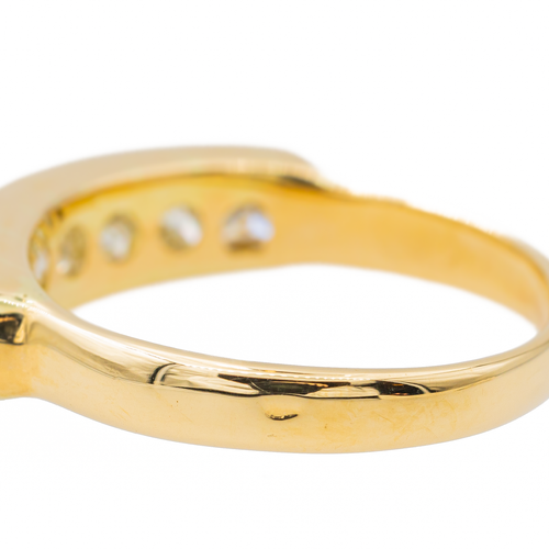 Bague 52 Bague demi-alliance en or jaune 18 carats et diamants 58 Facettes 3118592CN