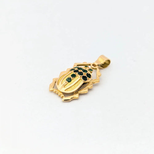 Pendentif Pendentif animalier en or jaune 18 carats et émeraudes 58 Facettes 31188