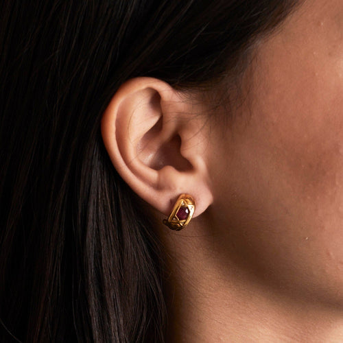 Boucles d'oreilles Boucles d'Oreilles Or Jaune et Rubis 58 Facettes DV0260-6