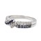 Bague 56 Bague en or blanc 18 carats avec saphirs et diamants 58 Facettes 3124049CN