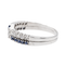 Bague 56 Bague en or blanc 18 carats avec saphirs et diamants 58 Facettes 3124049CN