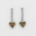 Boucles d'oreilles Boucles d'oreilles pendantes coeur diamants 58 Facettes DV0125-6