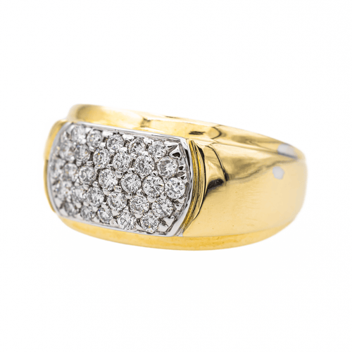 Bague 54 Bague en or jaune et or blanc 18 carats sertie de diamants 58 Facettes 3130843CN