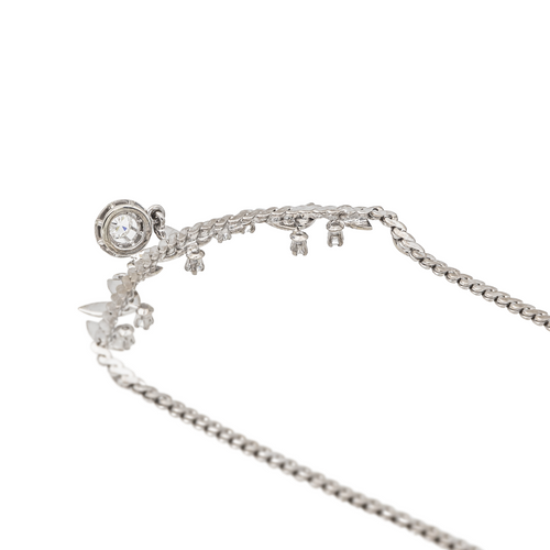 Collier Collier feuille en or blanc 18 carats et diamants 58 Facettes 3132893RV