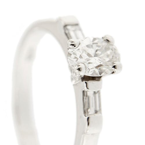 Bague 54 Bague solitaire - Diamants 0,85 ct en or blanc 18 ct 58 Facettes 31355