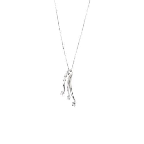 Collier Recarlo Eternity - Collier pendentif en or blanc 18 kt et diamants 58 Facettes 31364