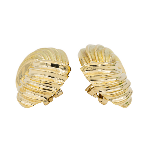 Boucles d'oreilles Boucles d’oreilles motif turban en or jaune 18 carats 58 Facettes 3141364RV