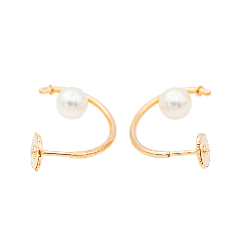 Boucles d'oreilles Boucles d’oreilles en or rose 18 carats avec perles de culture 58 Facettes 3144780CN