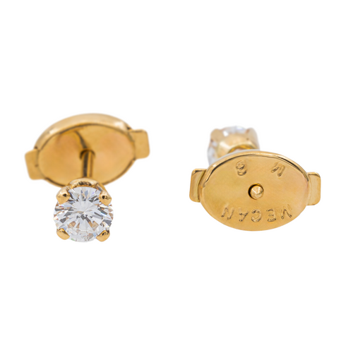 Boucles d'oreilles Boucles d'oreilles puces en or jaune 18 carats et diamants 58 Facettes 3148550CN