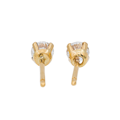 Boucles d'oreilles Boucles d'oreilles puces en or jaune 18 carats et diamants 58 Facettes 3148550CN