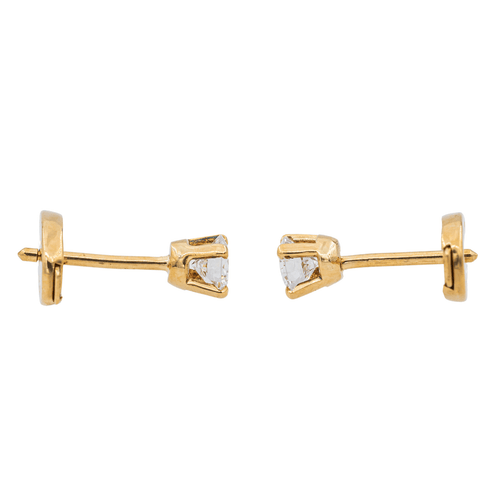 Boucles d'oreilles Boucles d'oreilles puces en or jaune 18 carats et diamants 58 Facettes 3148550CN