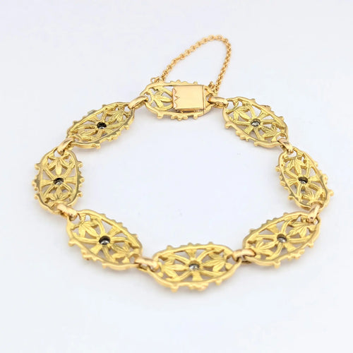 Bracelet Bracelet en or jaune 18 carats serti de diamants 58 Facettes 31503