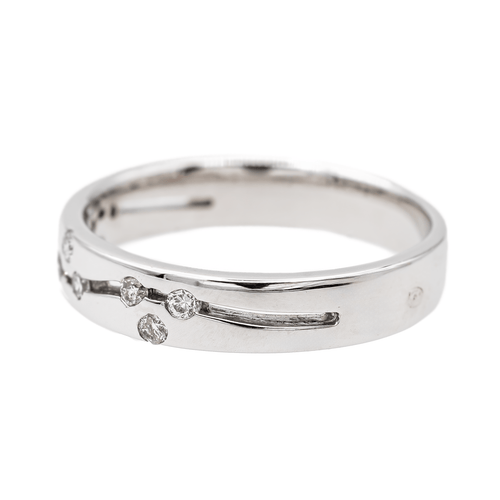 Bague 50.5 Alliance - Bague en or blanc 18 carats pavée de diamants 58 Facettes 3157393CN