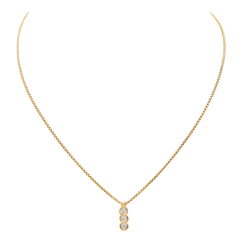 Collier Collier trilogie - Collier en or jaune 18 carats et diamants 58 Facettes 3164016CN