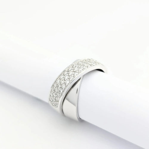 Bague 52 Bague en or blanc 18 carats et diamants 58 Facettes 31893