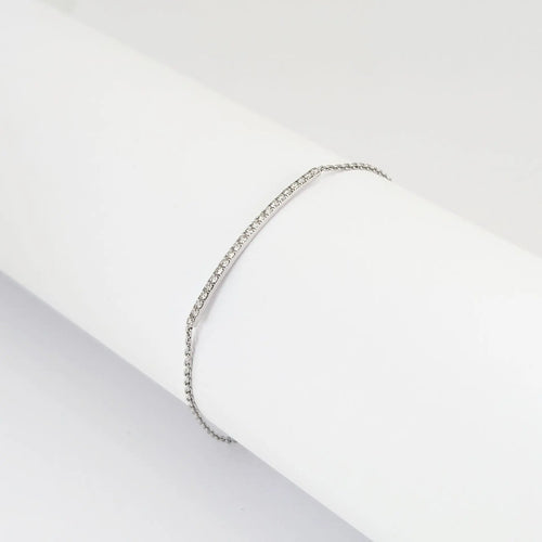 Bracelet Bracelet en or blanc 18 carats et diamants 58 Facettes 31896