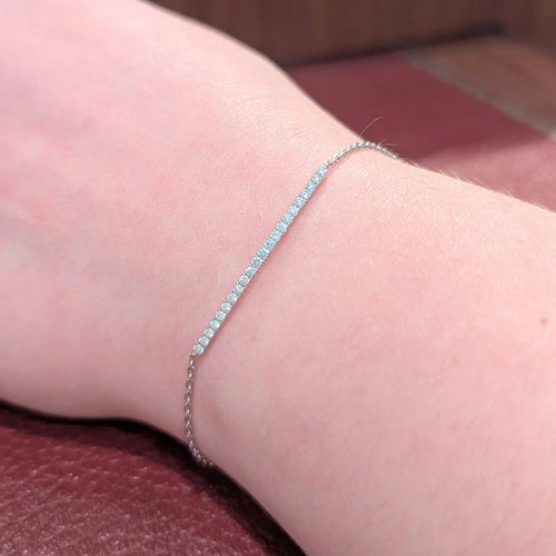 Bracelet Bracelet en or blanc 18 carats et diamants 58 Facettes 31896