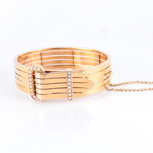 Bracelet Bracelet Ceinture, Or Jaune & Perles Fines 58 Facettes DV0032-24