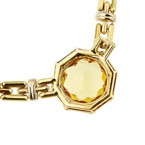 Collier Chimento - Collier en or jaune et or blanc avec citrine, saphirs et diamants 58 Facettes 31915