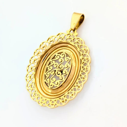 Pendentif Pendentif en or jaune 18 carats et pierre bleue 58 Facettes 32068