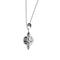 Collier Unoaerre - Collier de perles avec pendentif soleil et lune en or blanc 18 carats 58 Facettes 32074