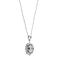 Collier Unoaerre - Collier de perles avec pendentif soleil et lune en or blanc 18 carats 58 Facettes 32074