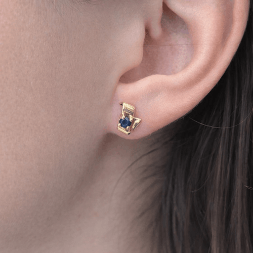 Boucles d'oreilles Boucles d'oreilles en or jaune 18 carats et saphirs 58 Facettes 32186