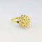 Bague 55.5 Bague florale ancienne en or jaune 18 carats 58 Facettes 32239