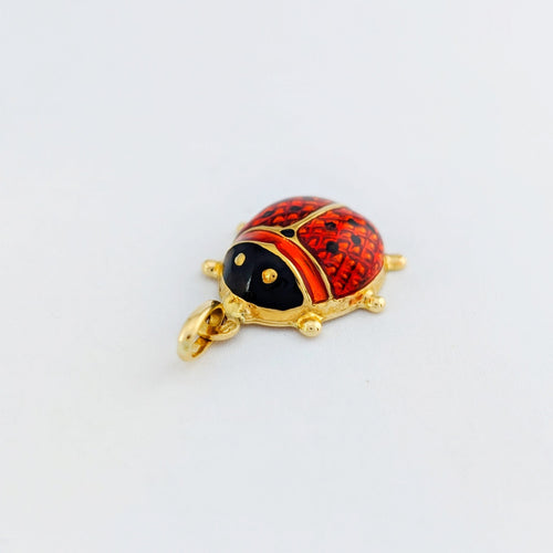 Pendentif Pendentif coccinelle animalier en or jaune 18 carats 58 Facettes 32260
