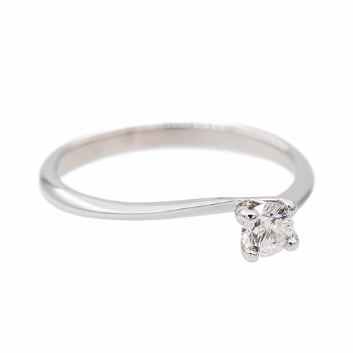 Bague 51 Bague solitaire en or blanc 18 carats avec diamant 58 Facettes 3227153CN