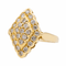 Bague 55 Bague marquise pavée de diamants en or jaune 18 carats 58 Facettes 3227869CN
