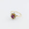 Bague 54 Bague Marguerite en or jaune 18 carats, diamants et rubis 58 Facettes 32293