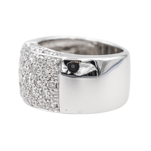Bague 51 Bague pavée de diamants en or blanc 18 carats 58 Facettes 3230359CN