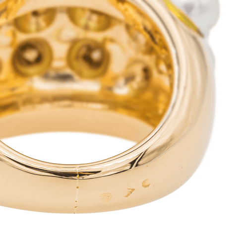 Bague 50 Bague cocktail en or jaune 18 carats avec perles et diamants 58 Facettes 3230366CN