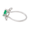 Bague 54 Bague en or blanc 18 carats avec émeraude et diamants 58 Facettes 3233029CN