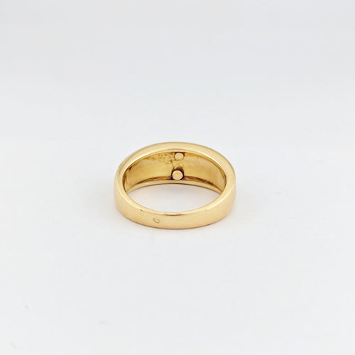 Bague 53 Bague bandeau en or jaune 18 carats avec diamant 0,10 ct 58 Facettes 32399