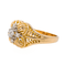 Bague 56 Bague fleur en or jaune et platine sertie de diamants 58 Facettes 3241053CN