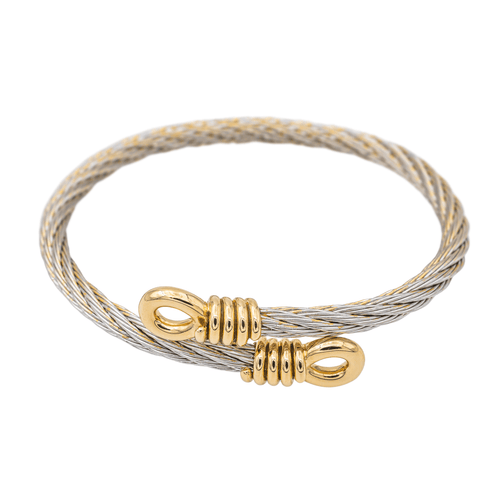 Bracelet Fred Force 10 - Bracelet jonc en acier et or jaune 58 Facettes 3241064CN